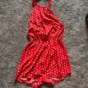 Red Polka Dot Romper No Size or Brand